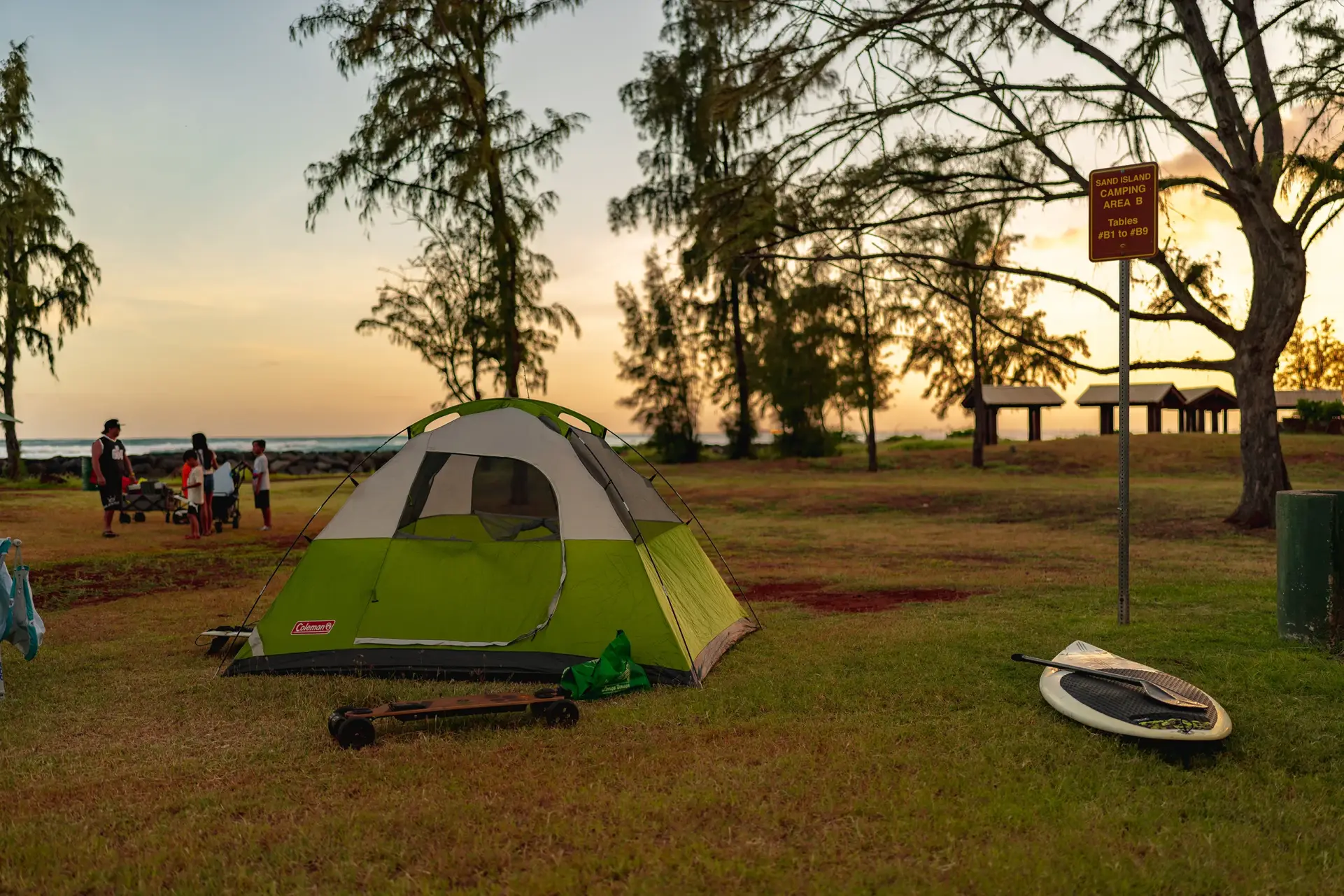 Sand island camping site