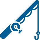 Click the fishing pole icon to go to the Fishing homepage.