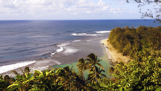 Click the image of Hāʻena State Park on Kauai to view the park reservations page.